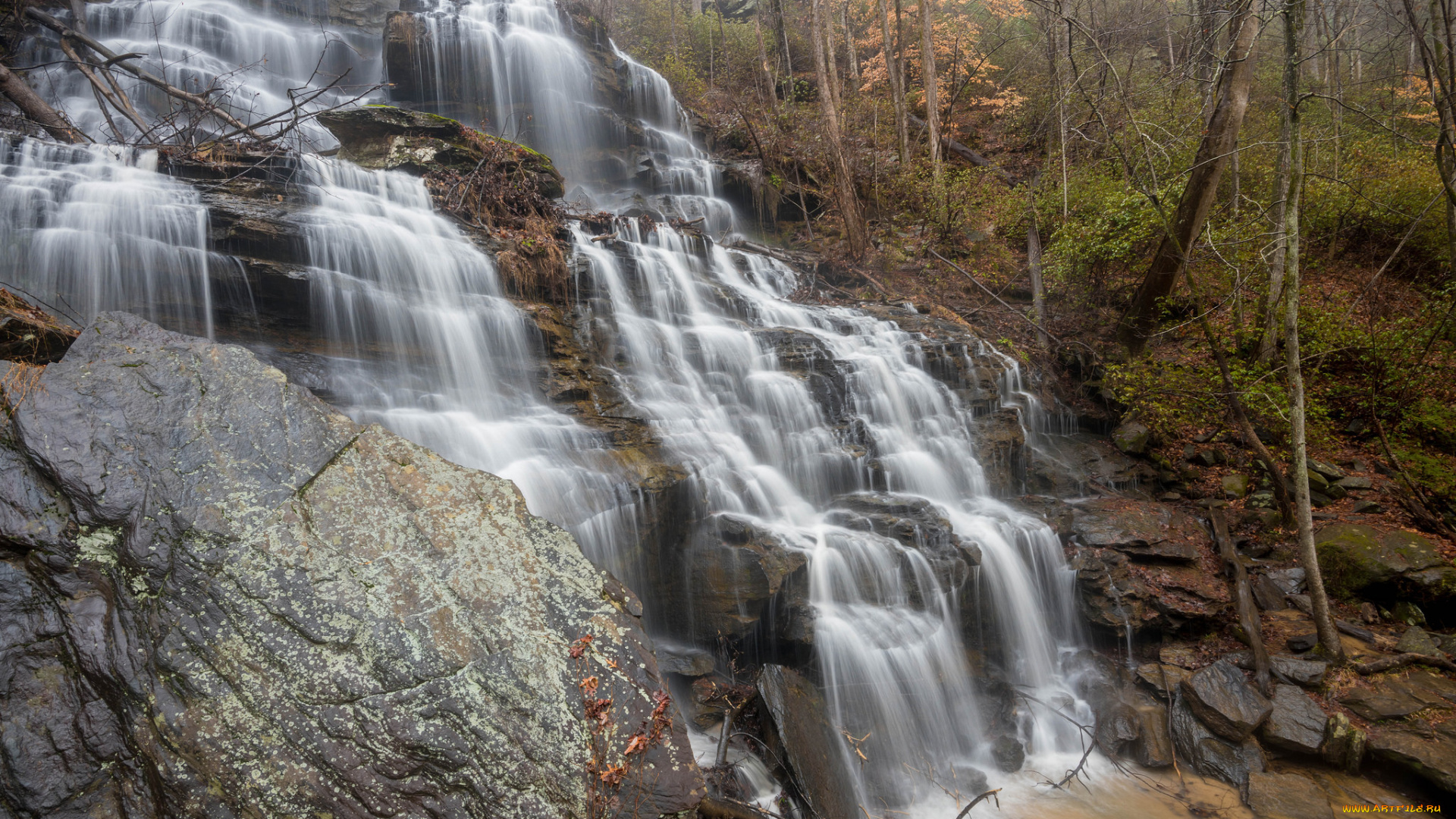 природа, водопады, простор