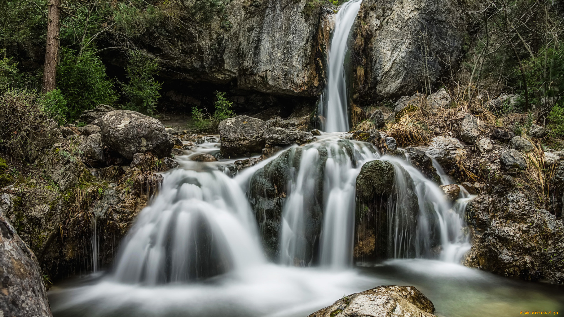 природа, водопады, простор