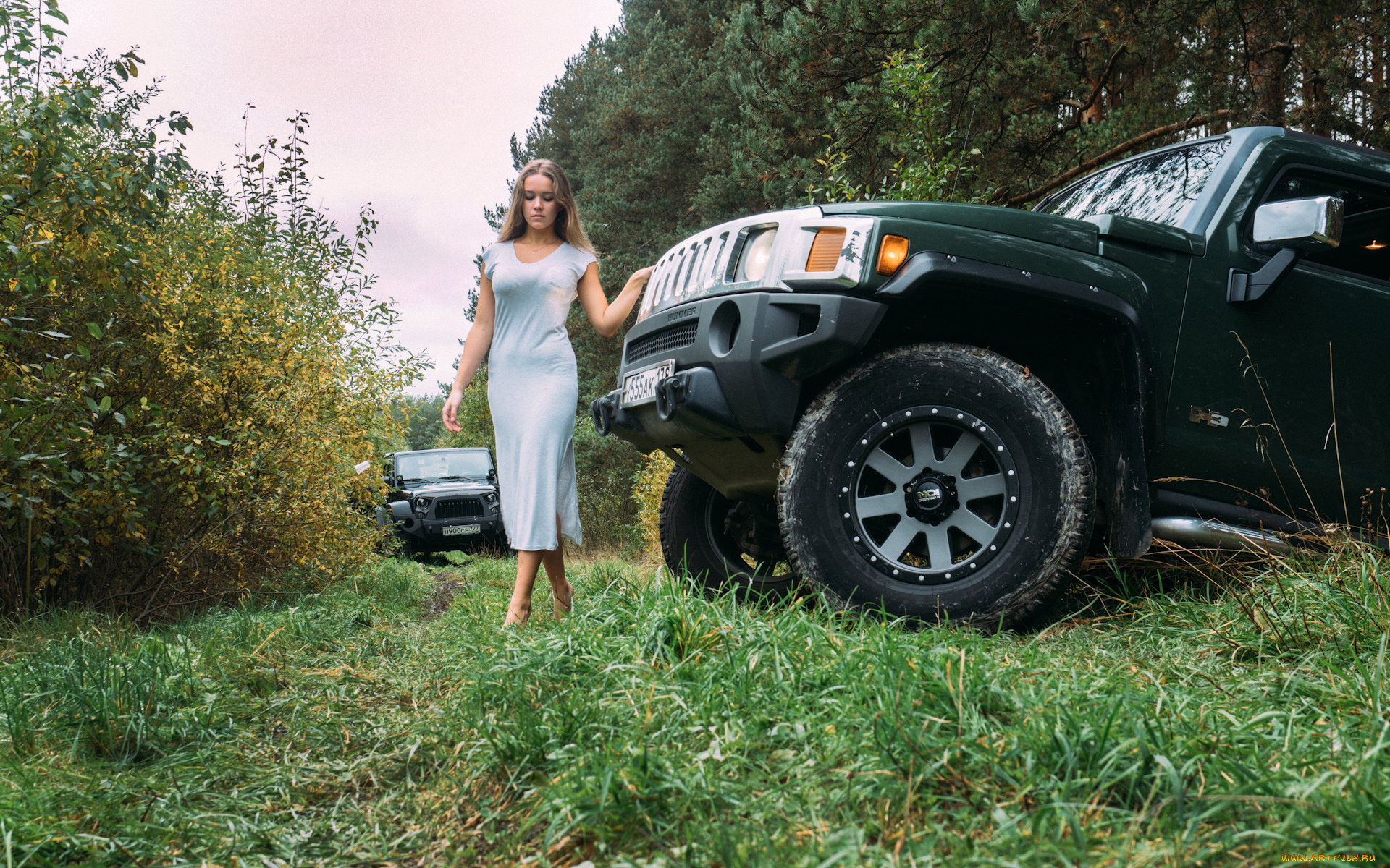 автомобили, -авто, с, девушками, hummer, h3