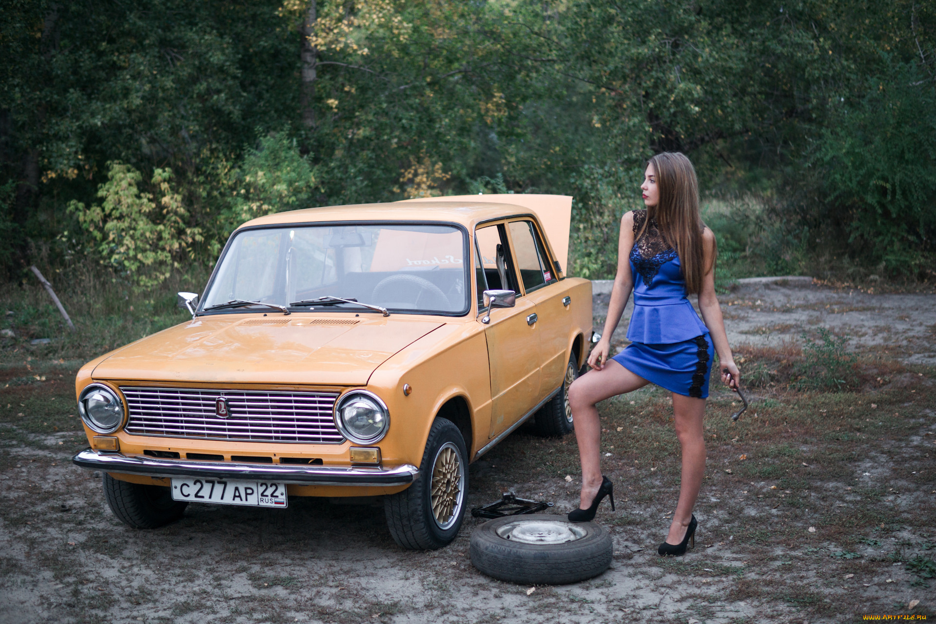 автомобили, -авто, с, девушками, лада, 2101