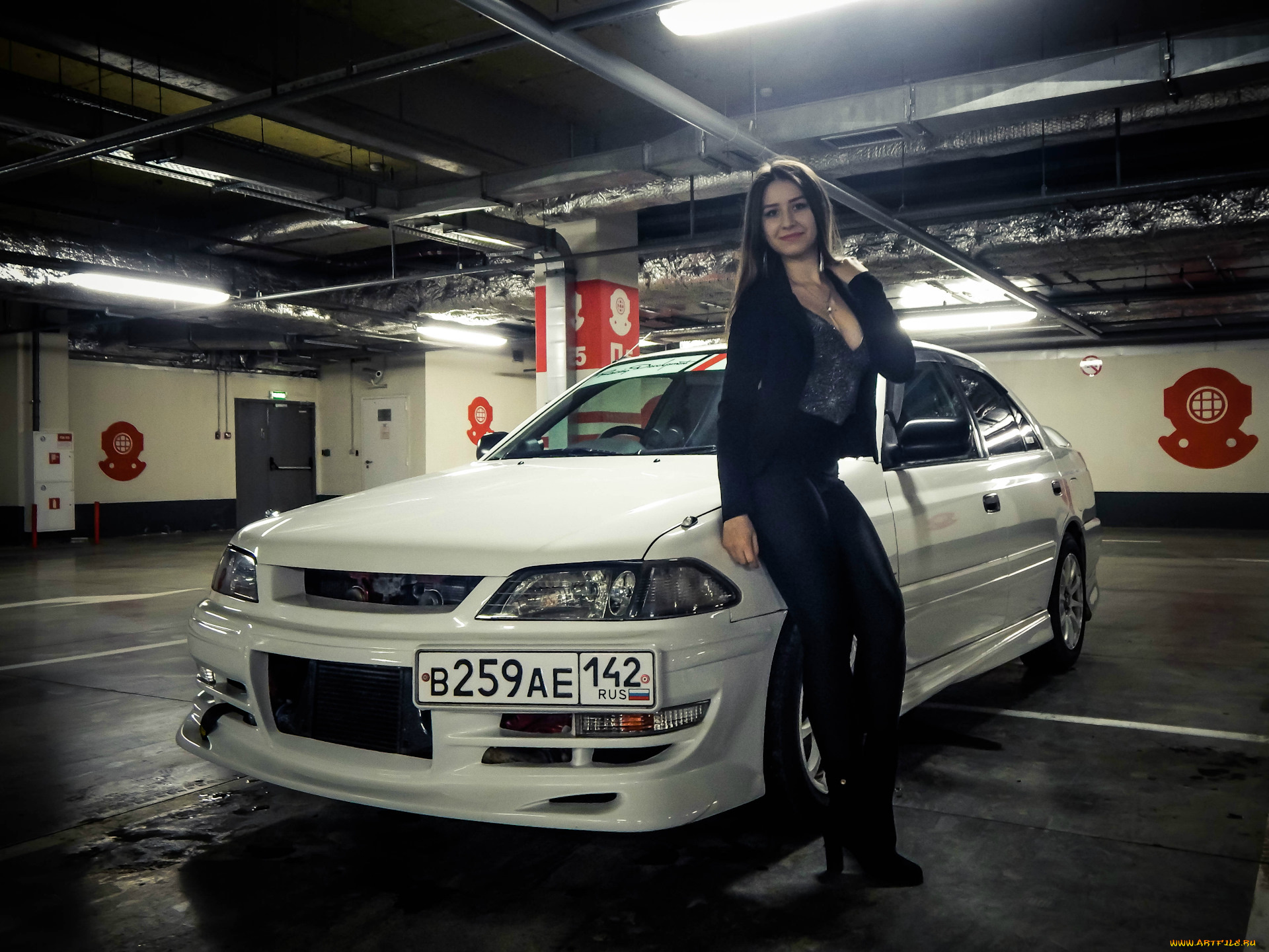 автомобили, -авто, с, девушками, toyota, carina