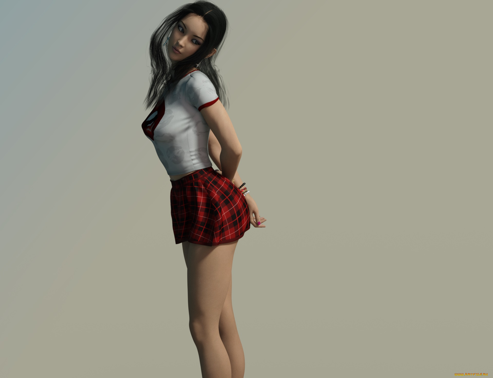 3д, графика, люди, , people, девушка, взгляд, фон