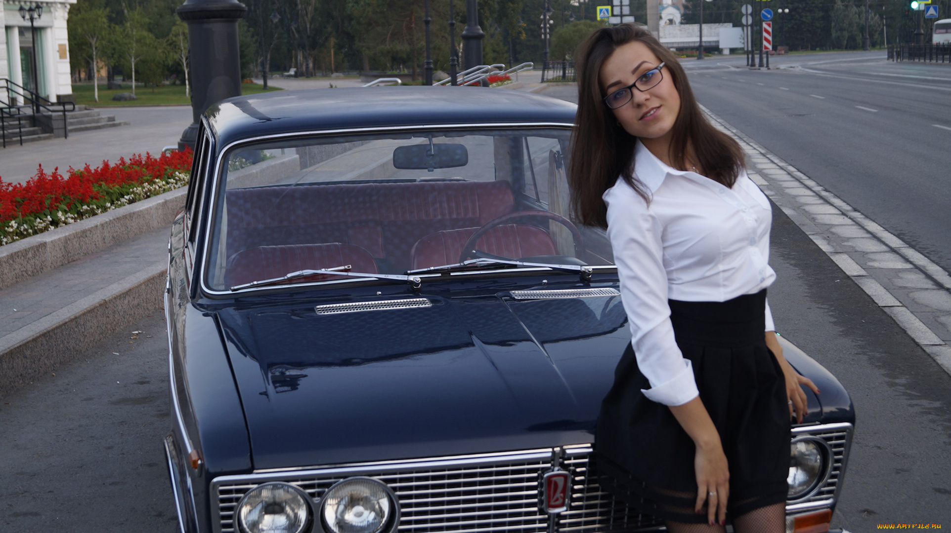 автомобили, -авто, с, девушками, лада, 2103