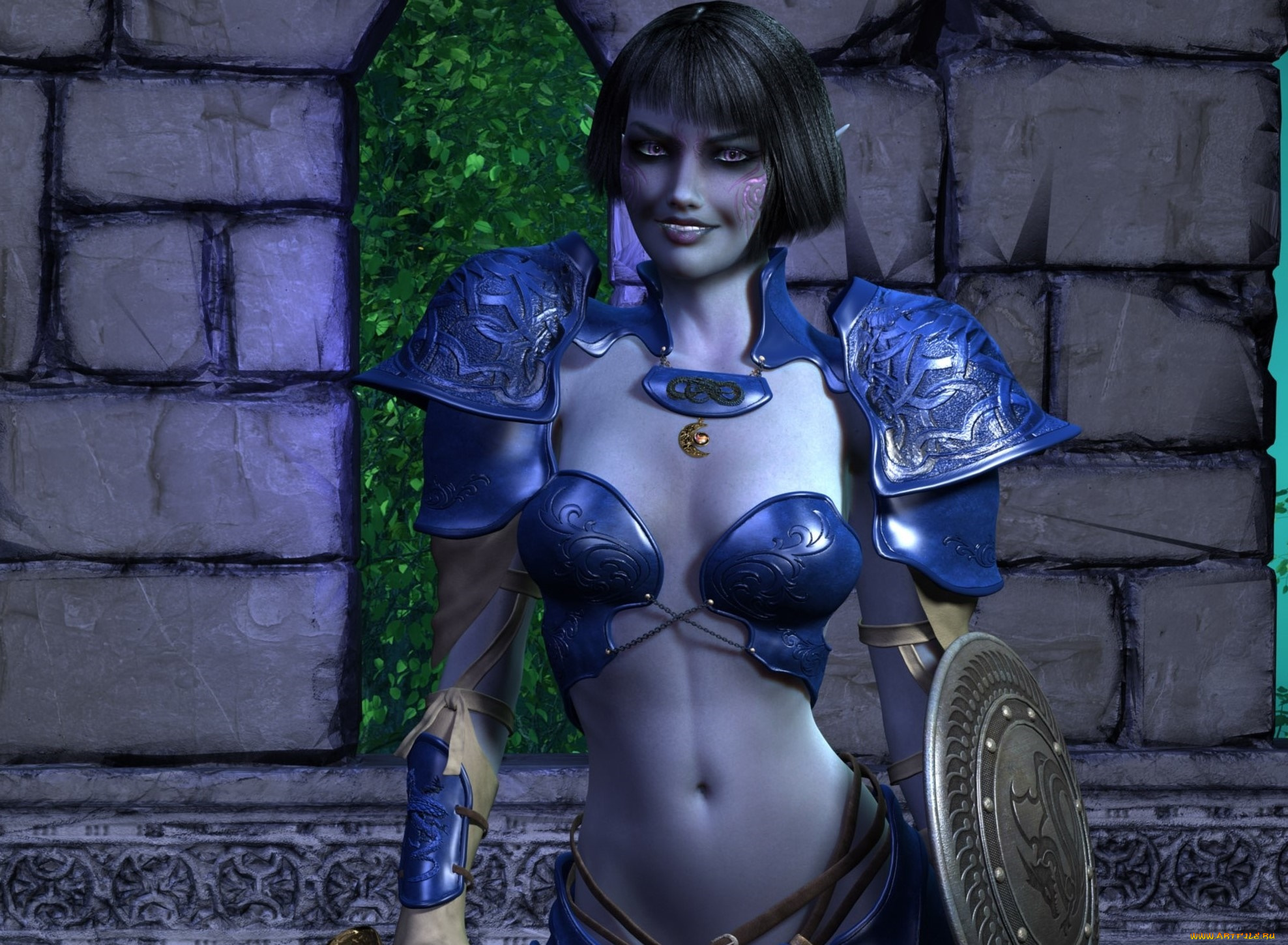 3д, графика, фантазия, , fantasy, фон, взгляд, девушка