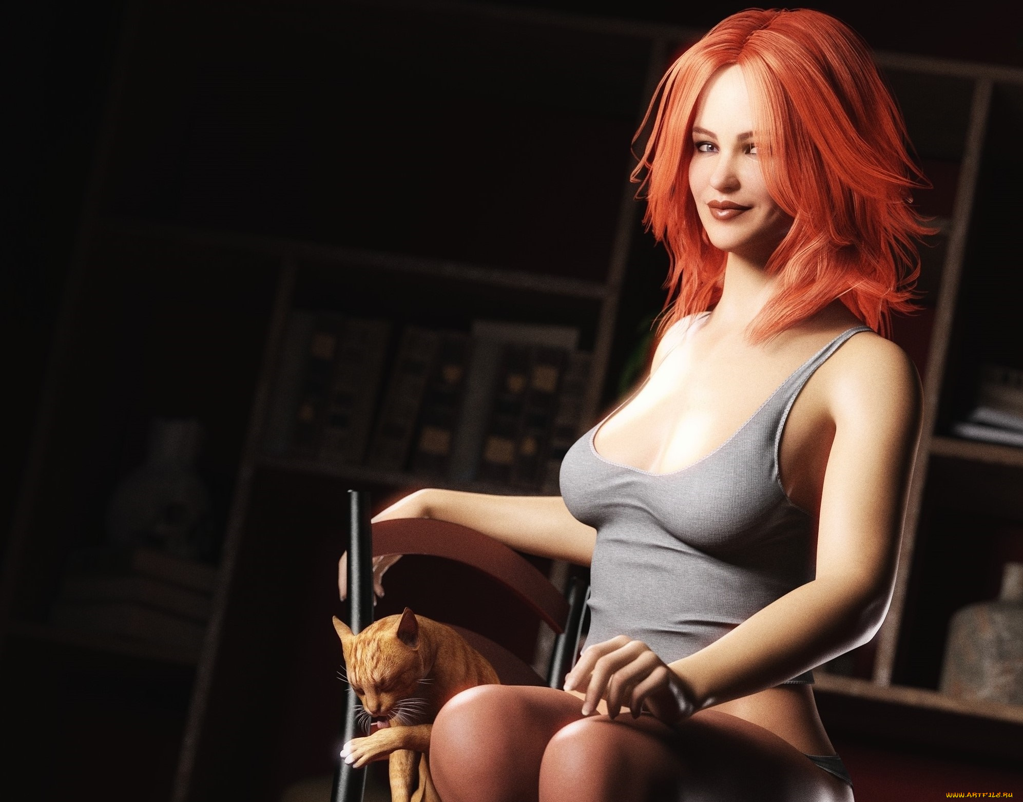 3д, графика, люди, , people, девушка, взгляд, фон