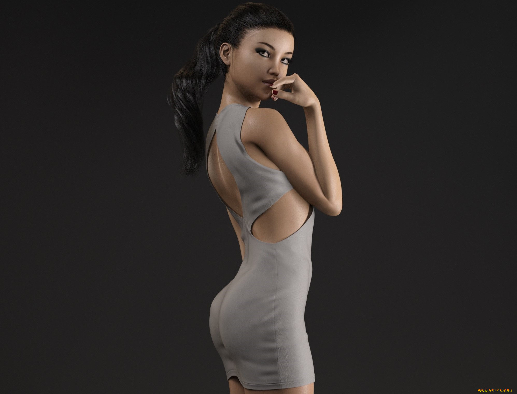 3д, графика, люди, , people, девушка, взгляд, фон