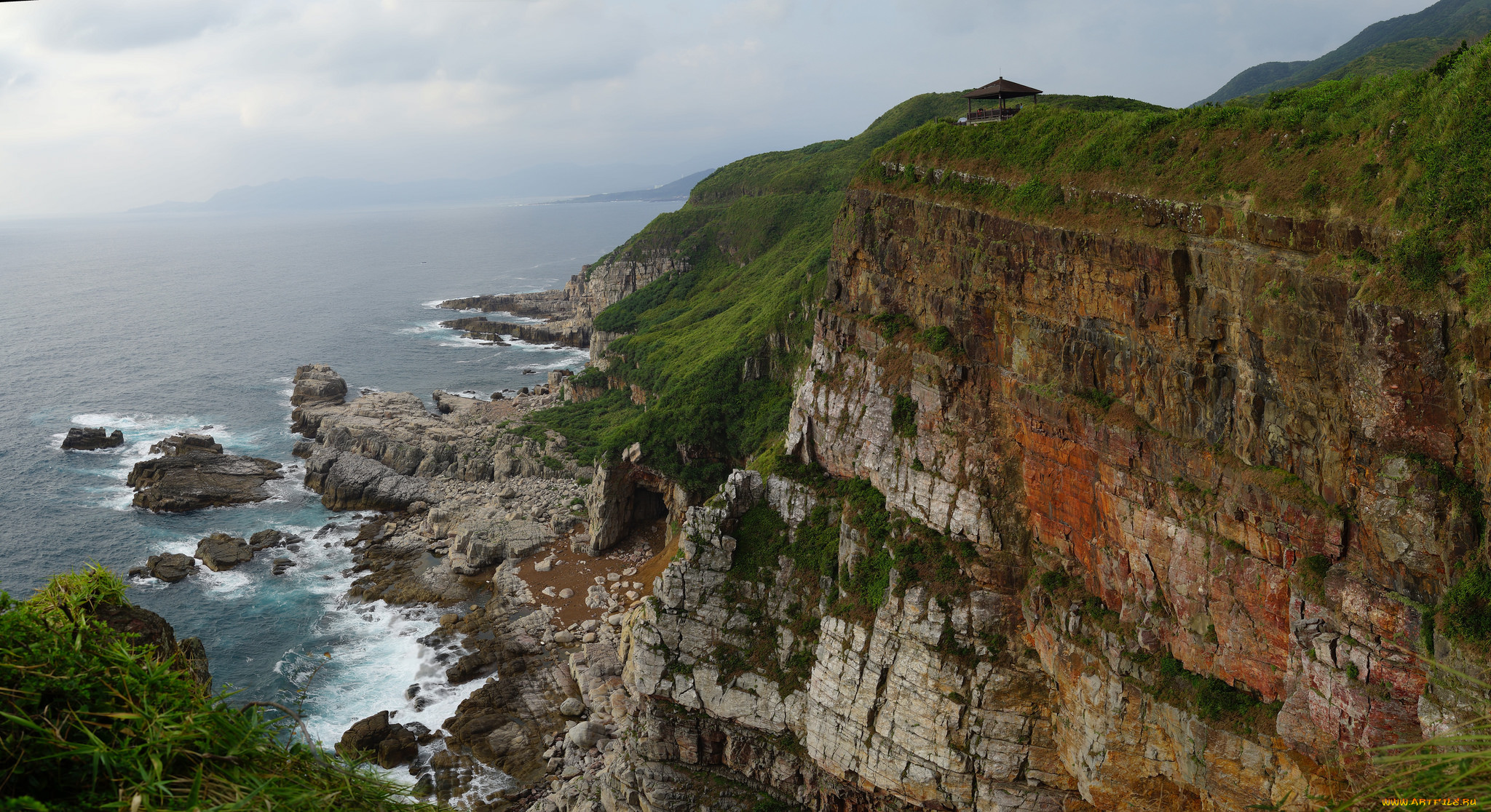 природа, побережье, простор