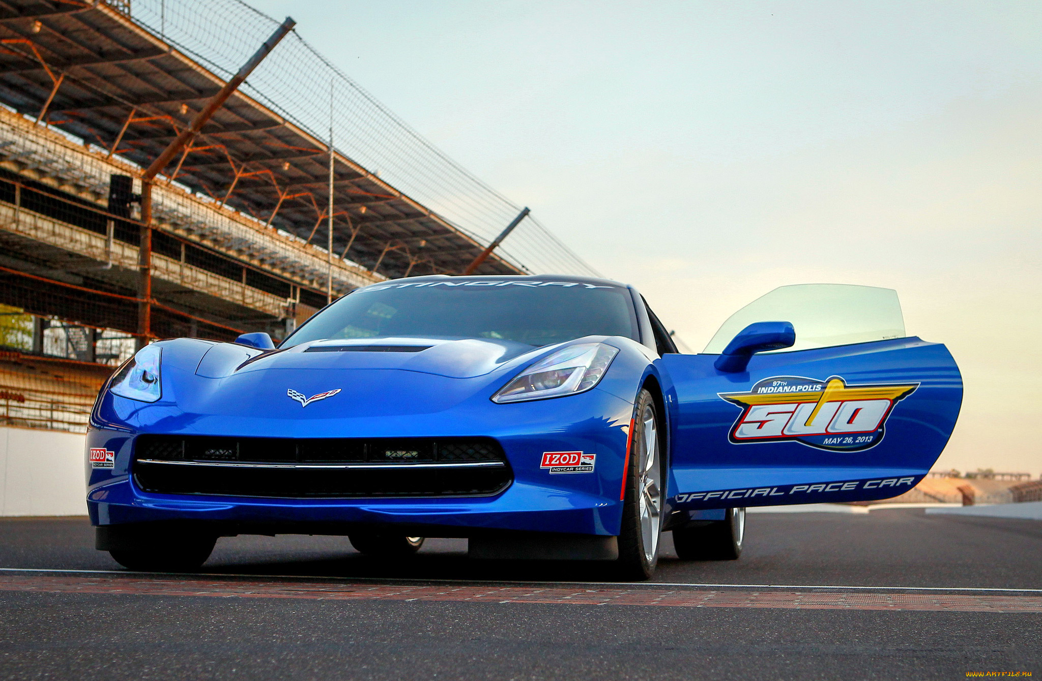 corvette, stingray, indy, 500, pace, car, 2013, автомобили, corvette, stingray, indy, 500, pace, car, 2013, blue