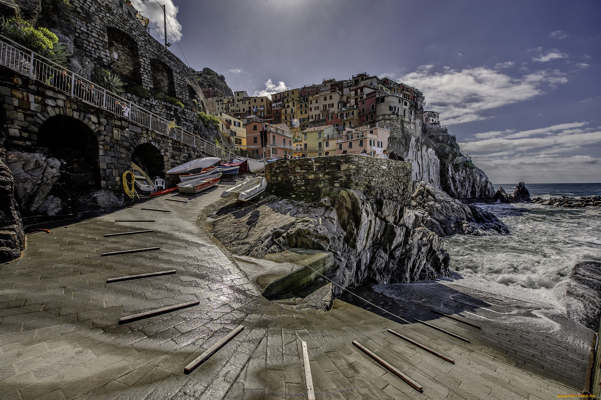 manarola, города, -, пейзажи, простор