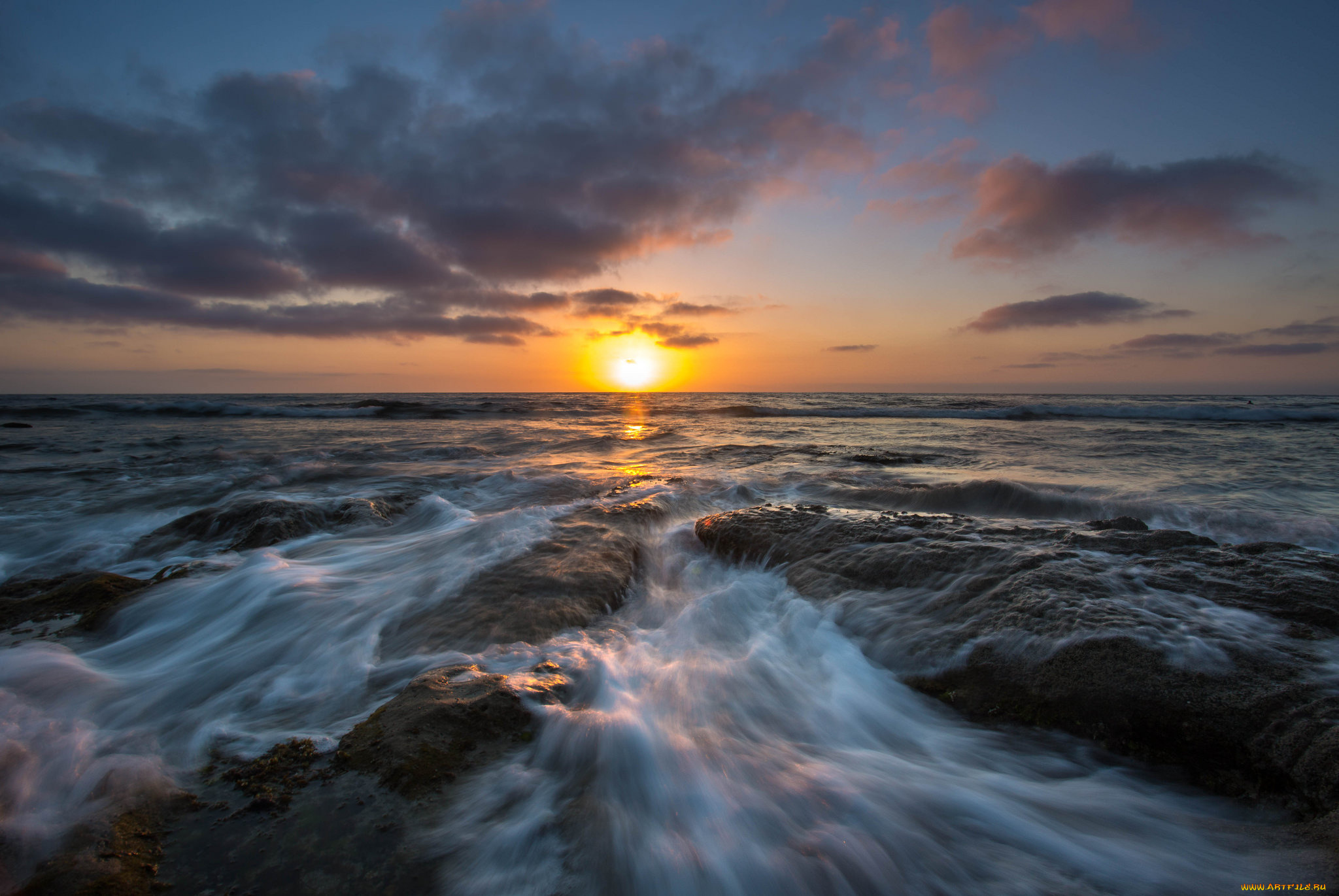 природа, побережье, простор