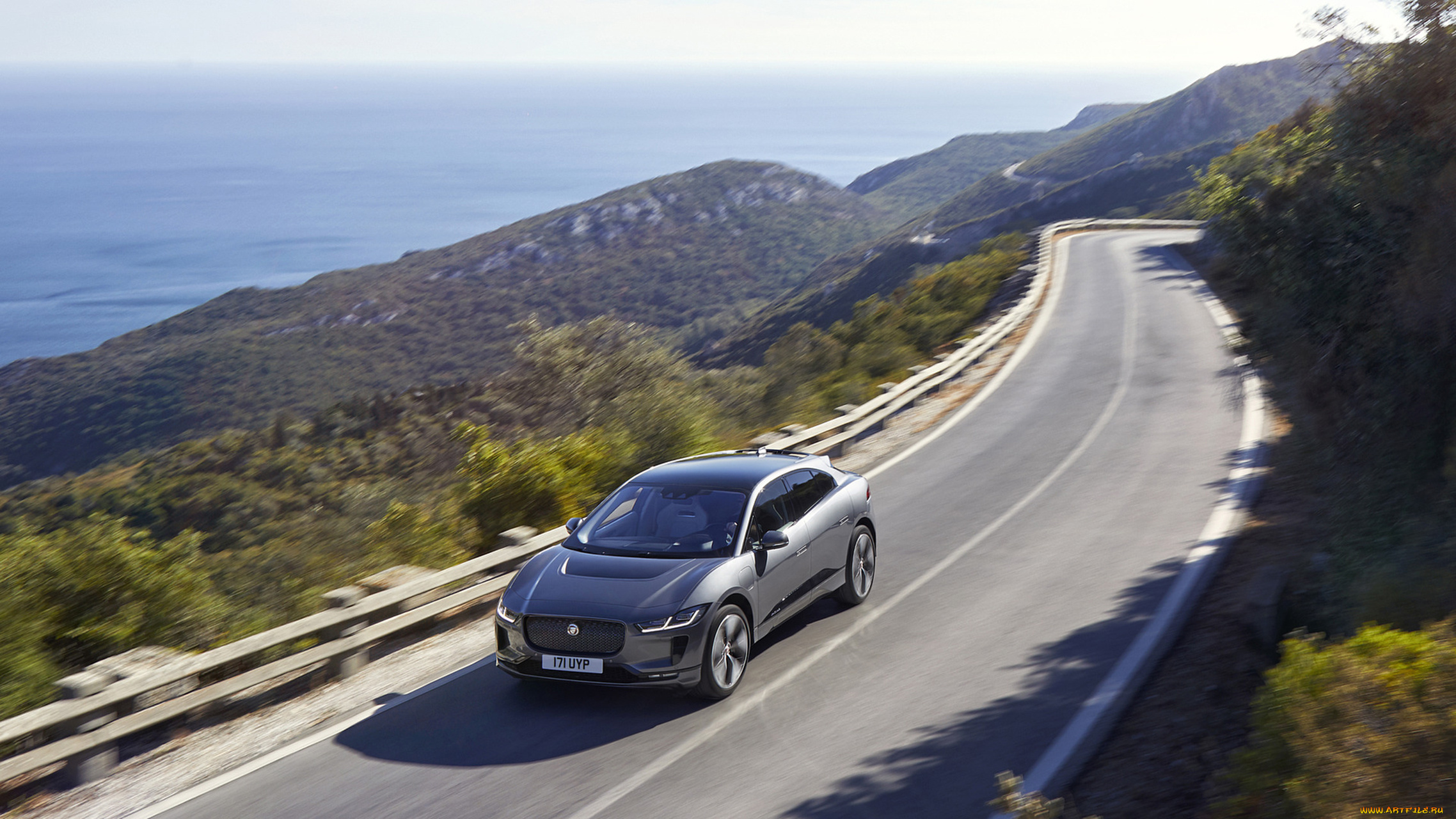 jaguar, i-pace, 2019, автомобили, jaguar, i-pace, 2019, серый, металлик