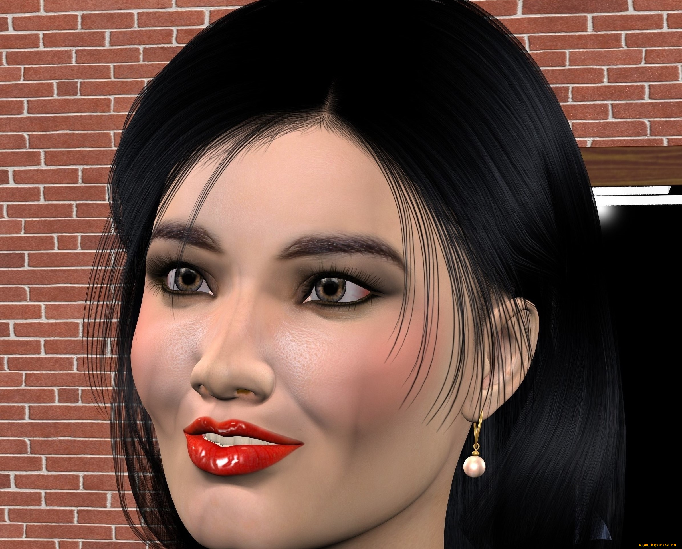 3д, графика, портрет, , portraits, девушка, взгляд, фон