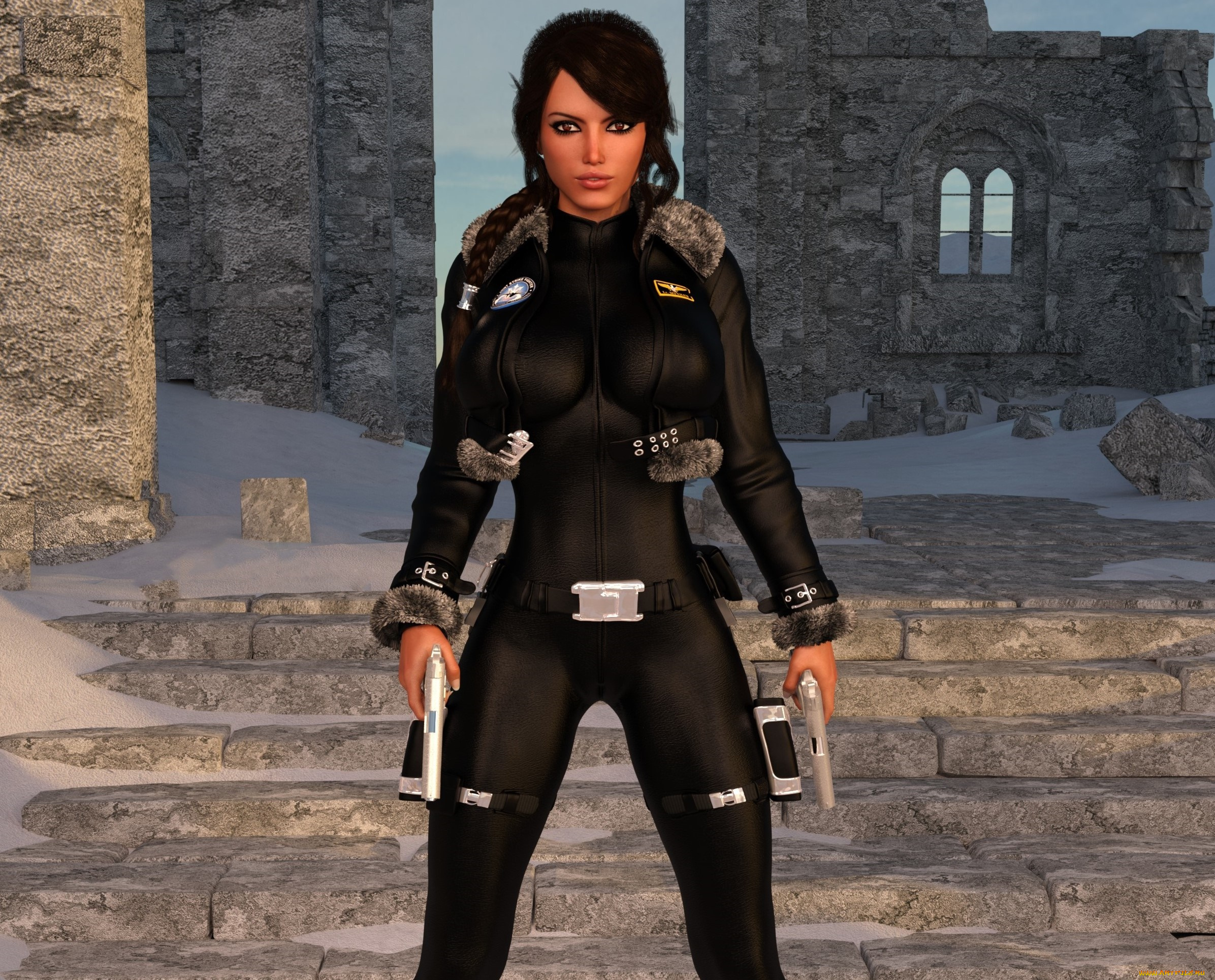 3д, графика, фантазия, , fantasy, девушка, взгляд, фон