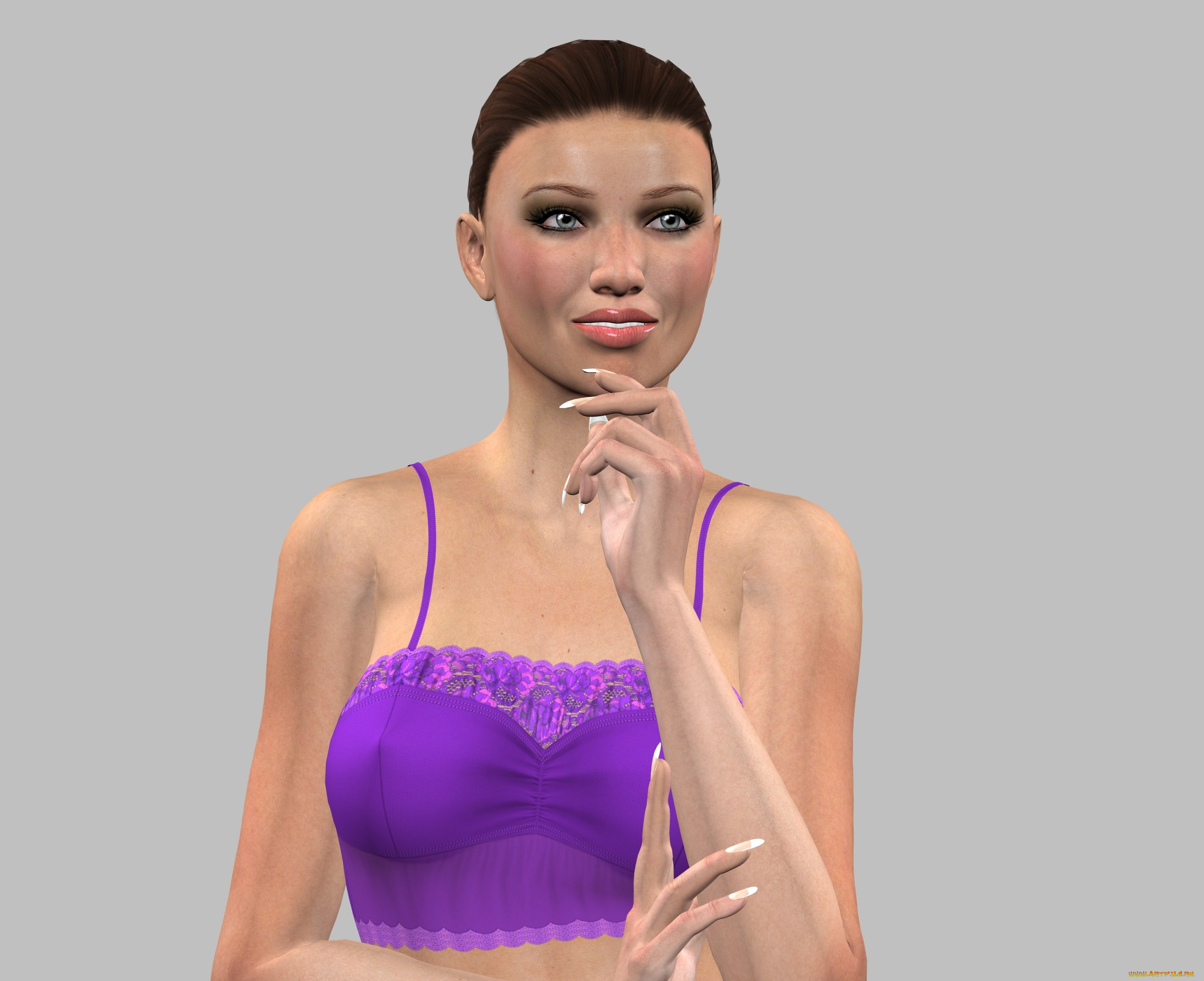 3д, графика, люди, , people, девушка, взгляд, фон