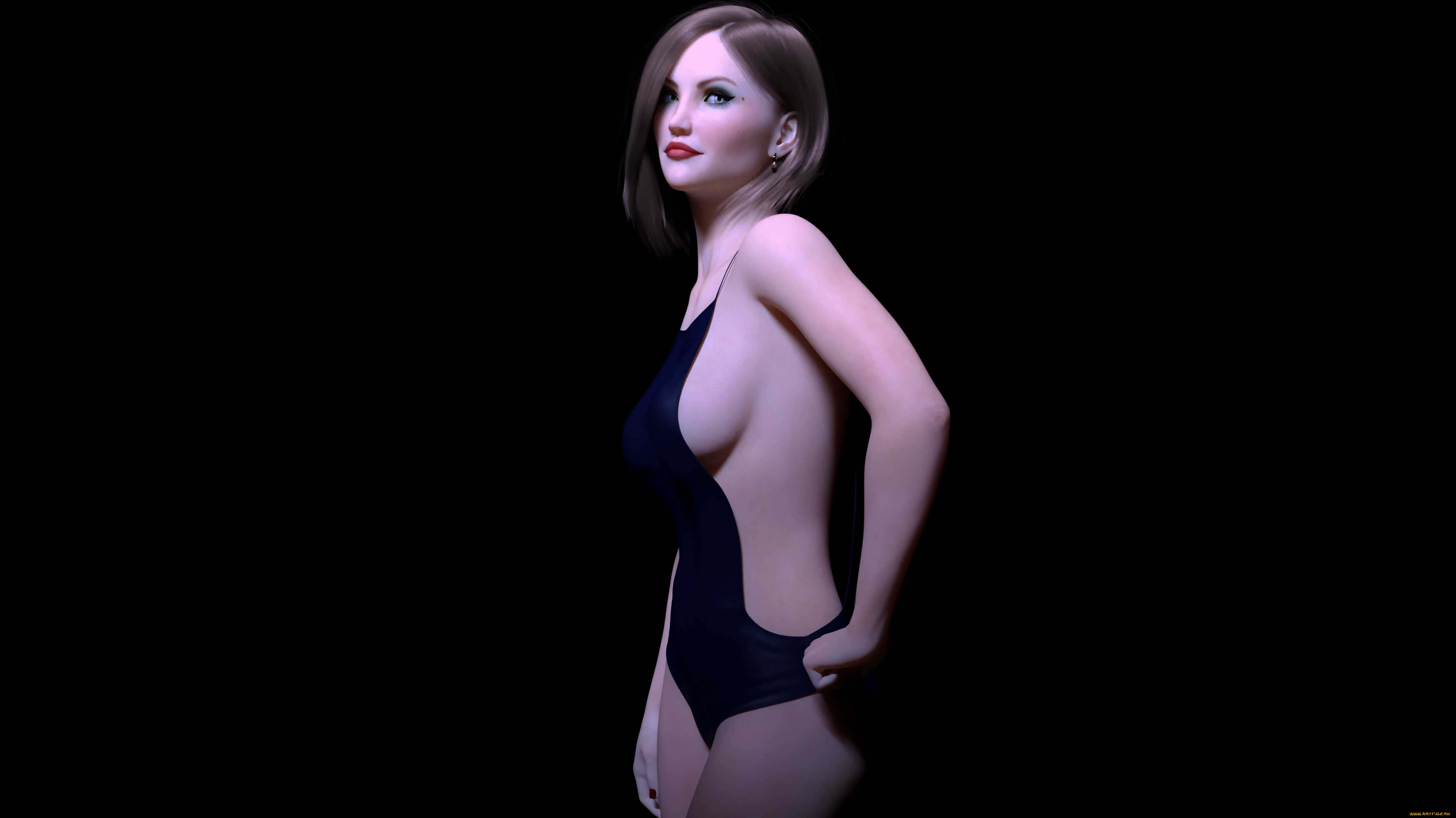 3д, графика, люди, , people, взгляд, фон, девушка