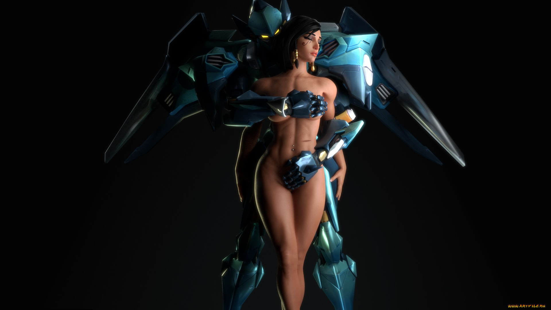 3д, графика, фантазия, , fantasy, девушка, фон, взгляд