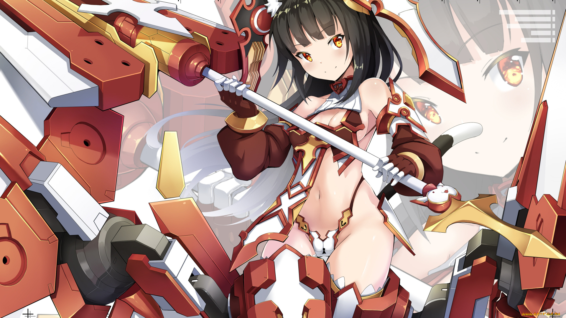 аниме, оружие, , техника, , технологии, секси, девушка