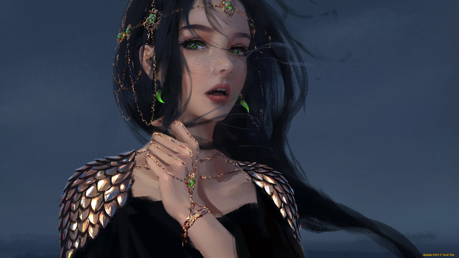 фэнтези, _ghost, blade, , , призрачный, клинок, wlop