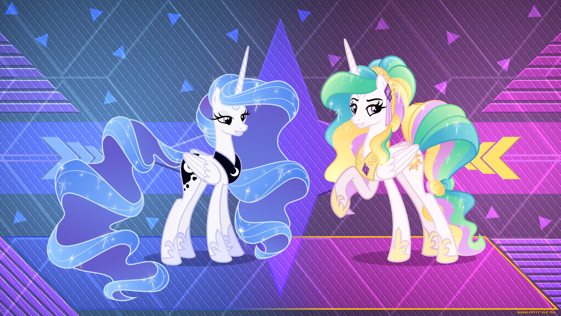 мультфильмы, my, little, pony, пони, фон