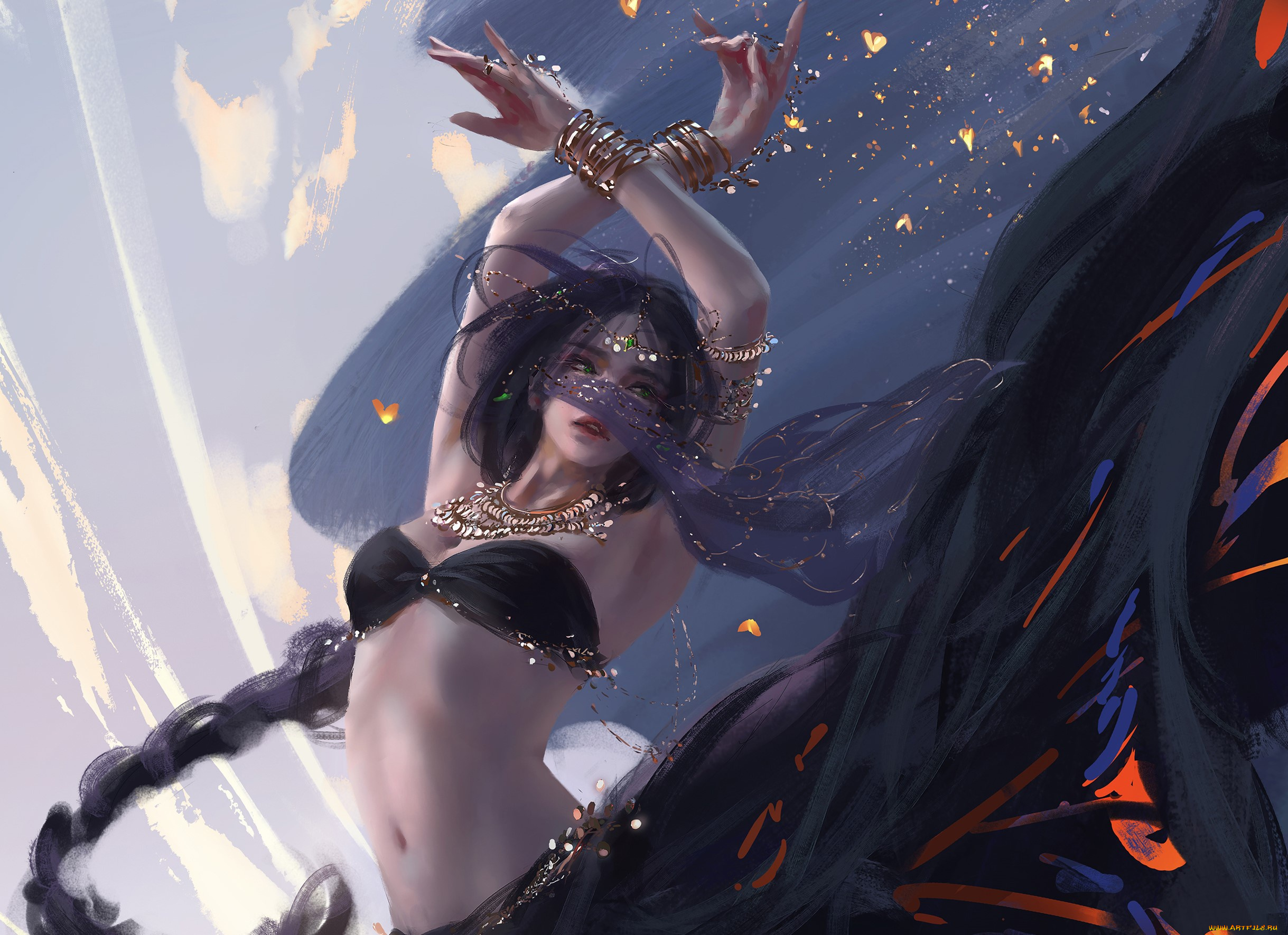 фэнтези, _ghost, blade, , , призрачный, клинок, wlop