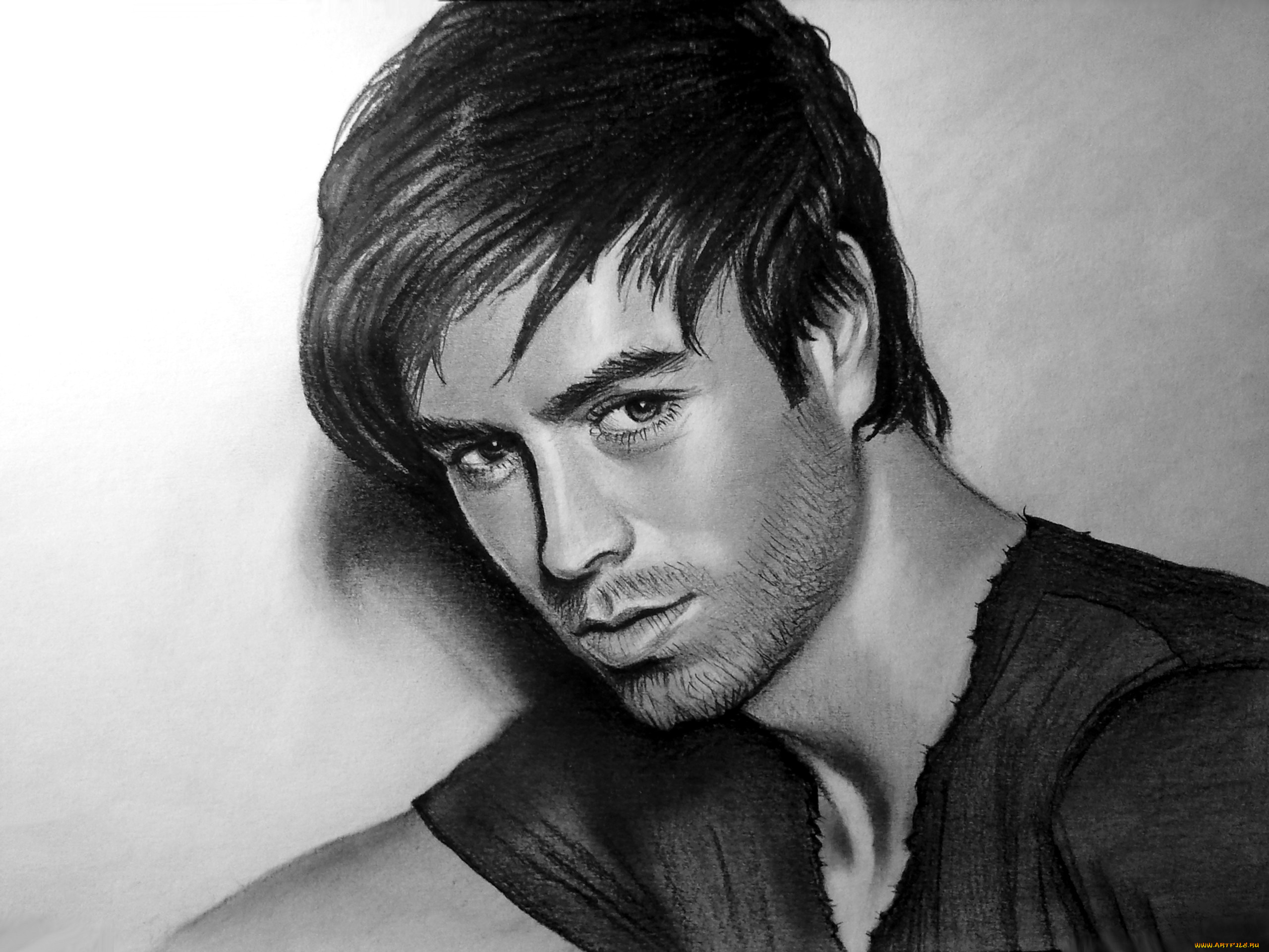 рисованное, люди, мужчина, взгляд, фон