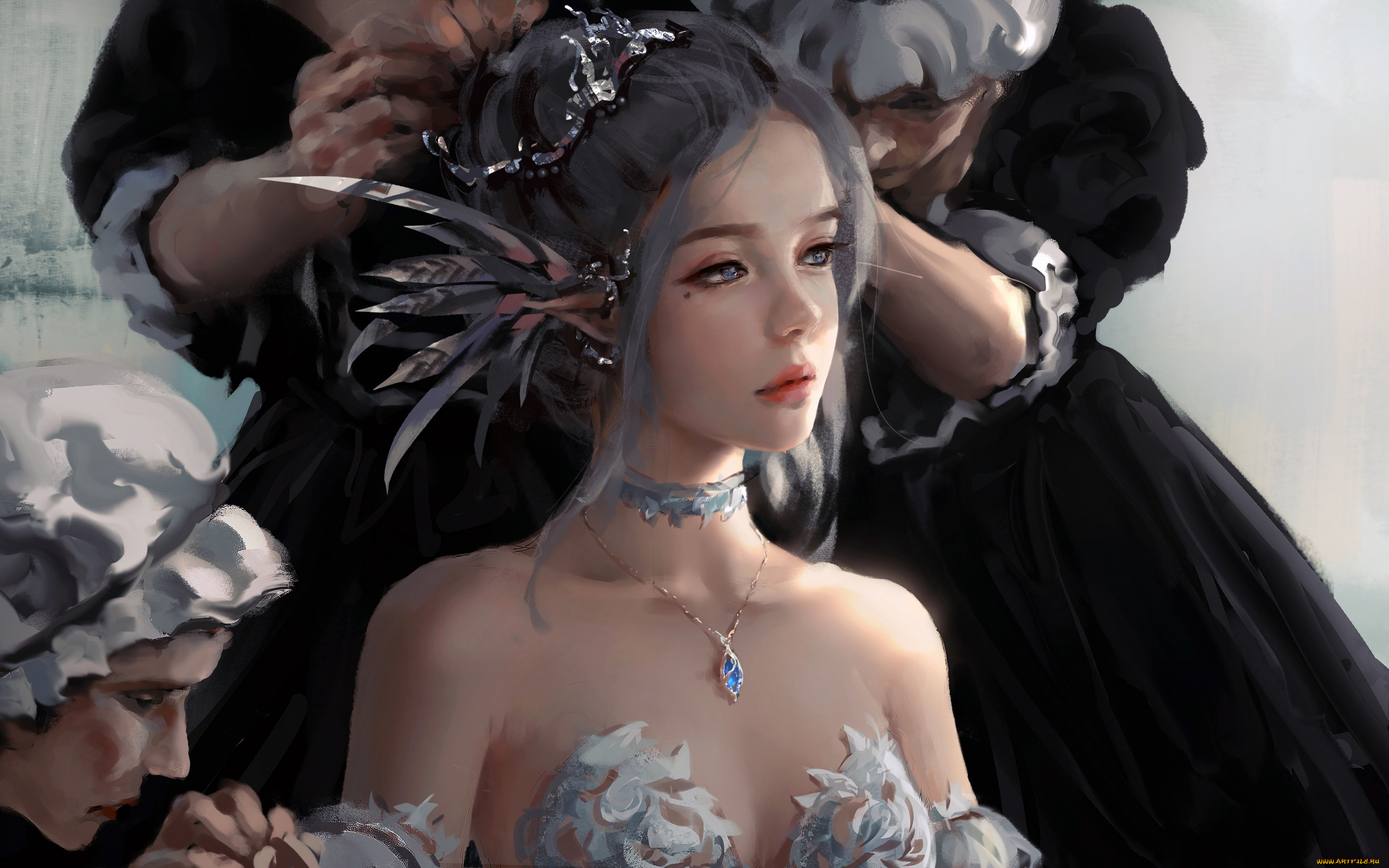 фэнтези, _ghost, blade, , , призрачный, клинок, wlop