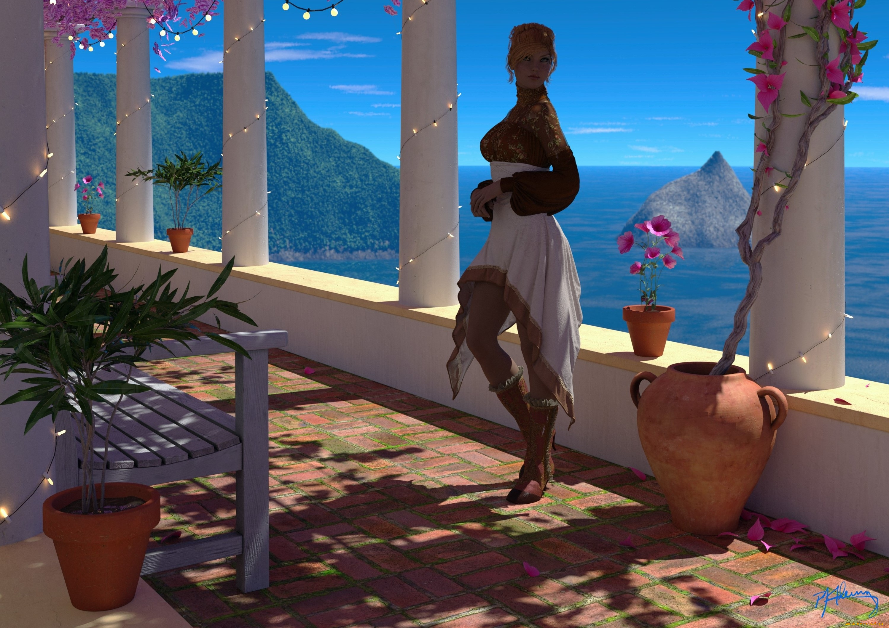 3д, графика, люди, , people, фон, взгляд, девушка