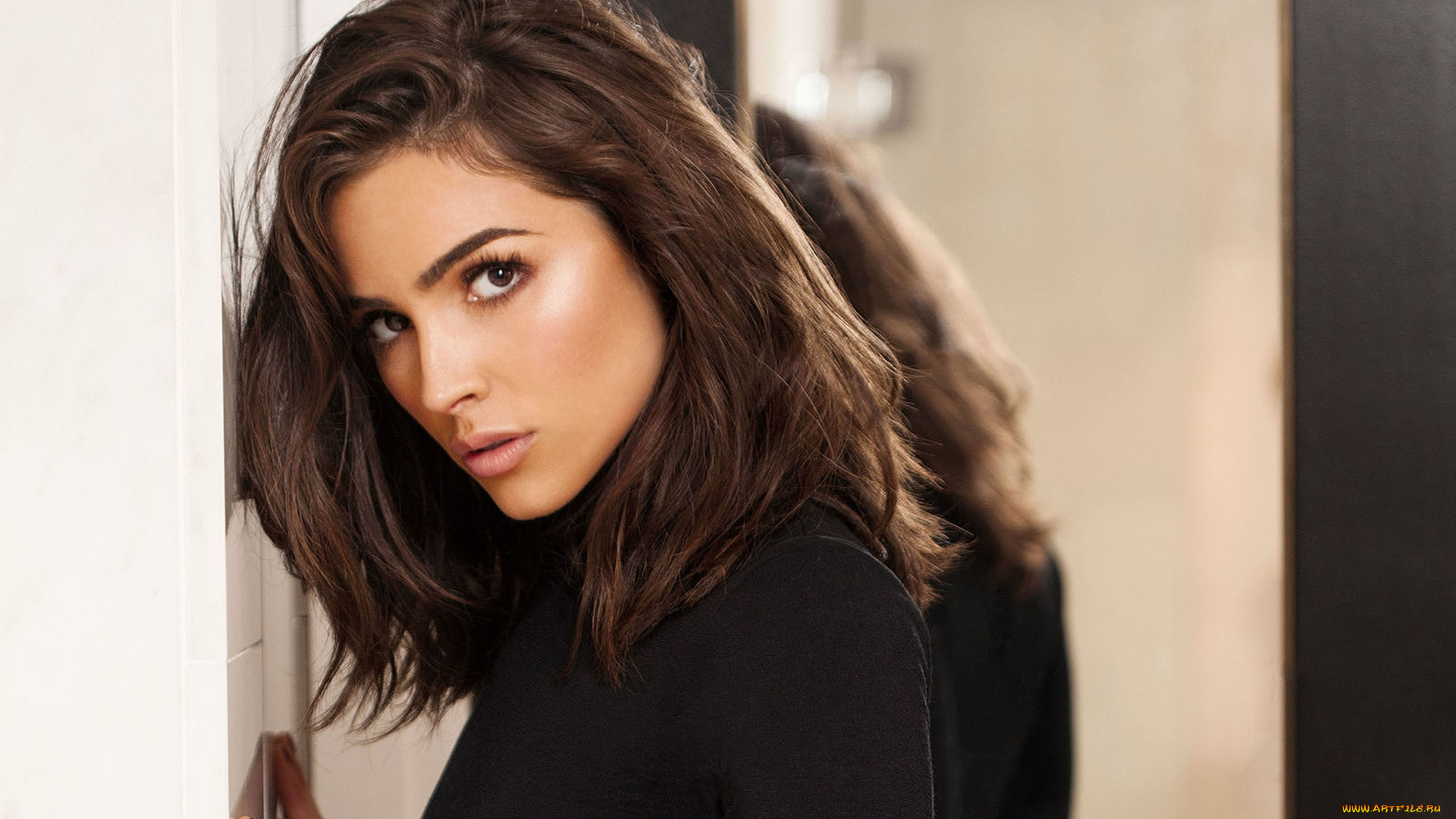 девушки, olivia, culpo, девушка, модель, брюнетка, красотка, поза, лицо, взгляд, макияж, портрет