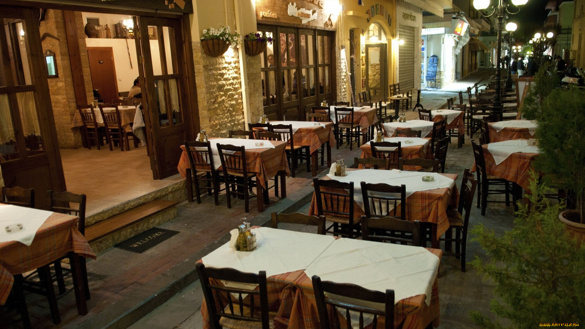 интерьер, кафе, , рестораны, , отели, вечер, уличное, фонари