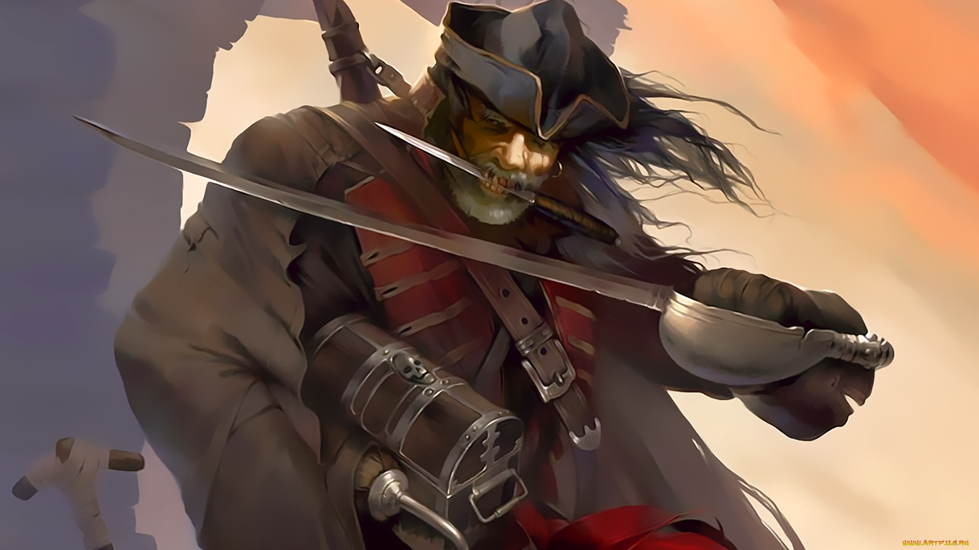 календари, фэнтези, пират, сундук, оружие, мужчина, бандит, calendar, 2020