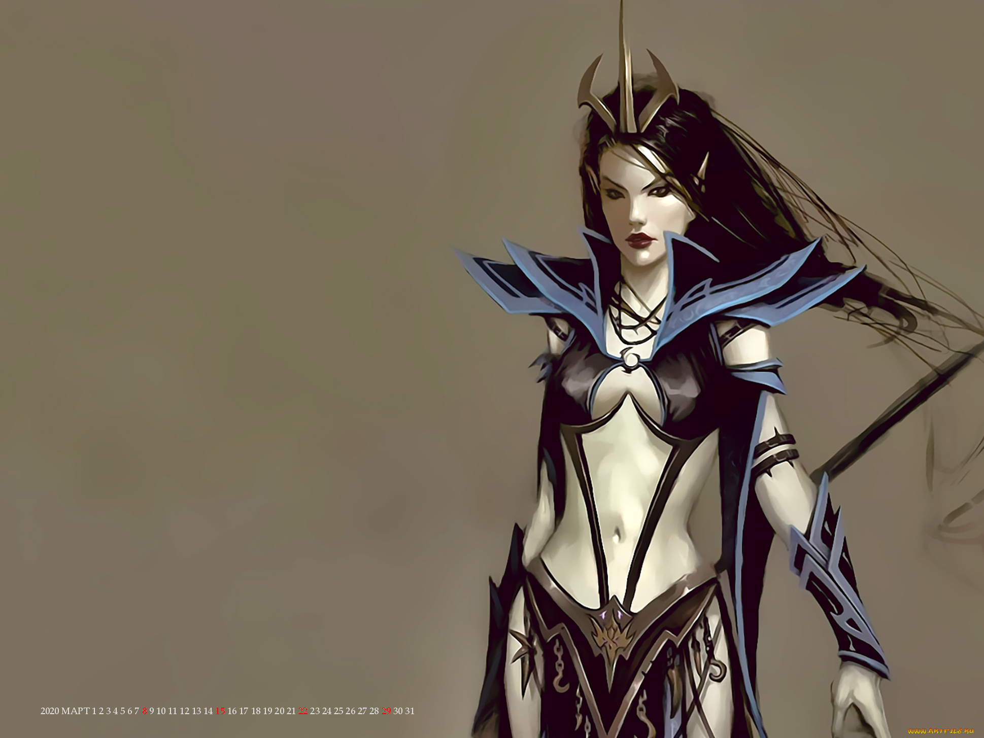календари, фэнтези, девушка, женщина, взгляд, calendar, 2020