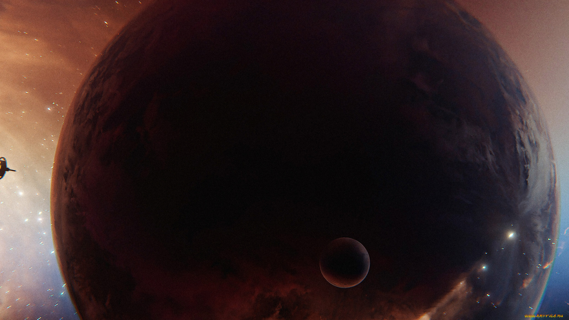 фэнтези, космические, корабли, , звездолеты, , станции, космос, планета, спутник, станция