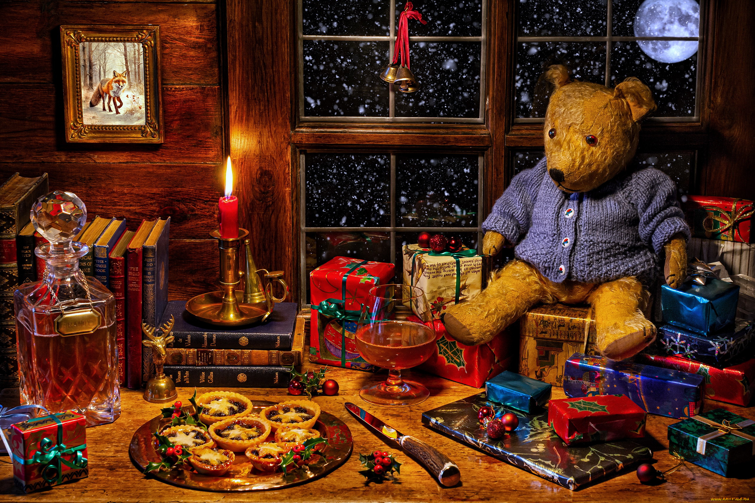 еда, натюрморт, бренди, пирожные