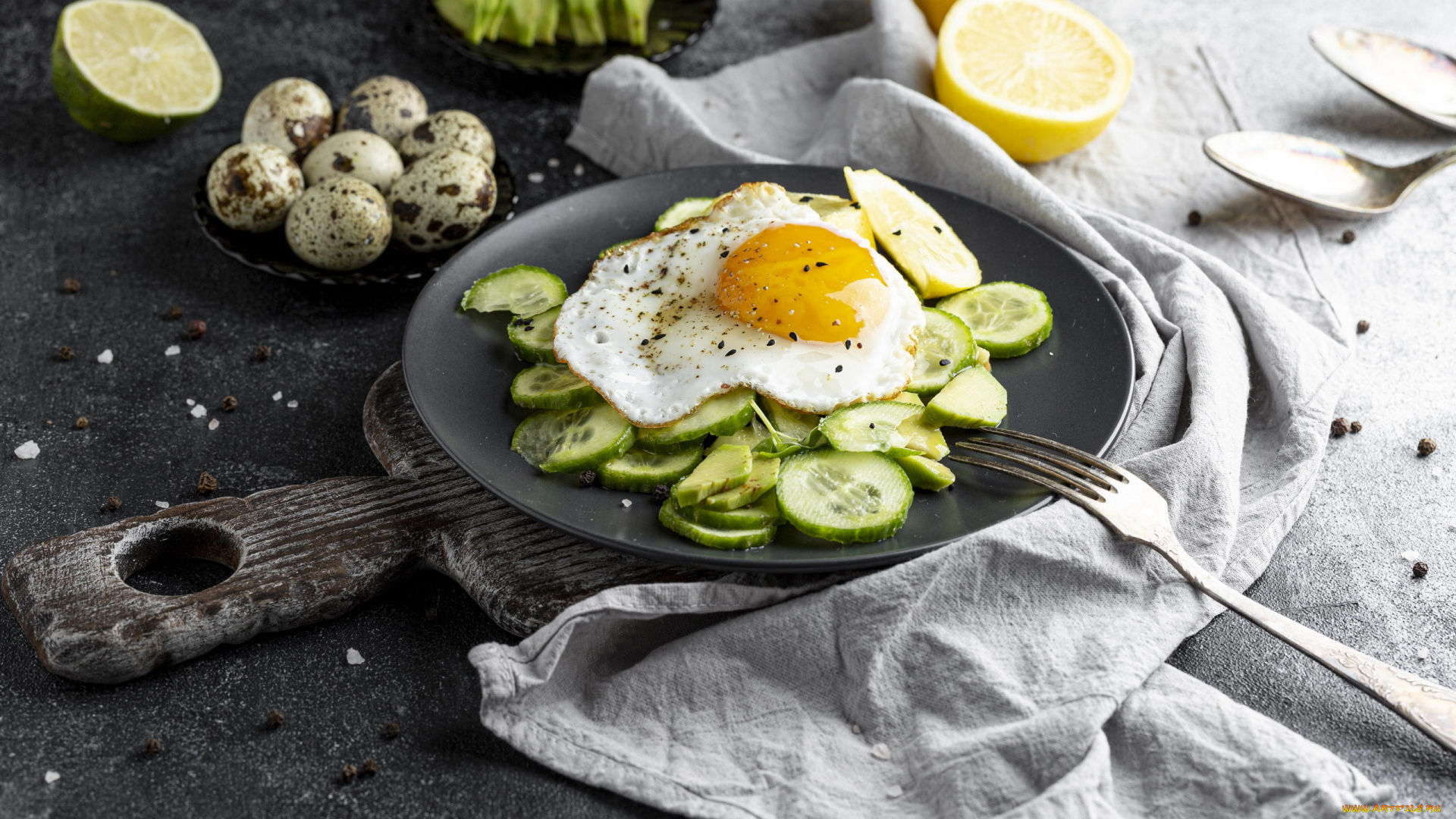 еда, яичные, блюда, глазунья