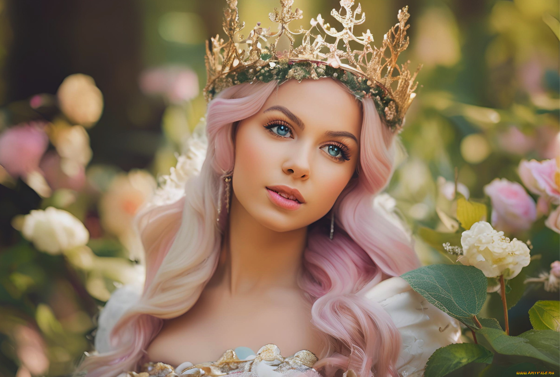 3д, графика, портреты, и, лица, , portraits, and, faсes, принцесса, корона