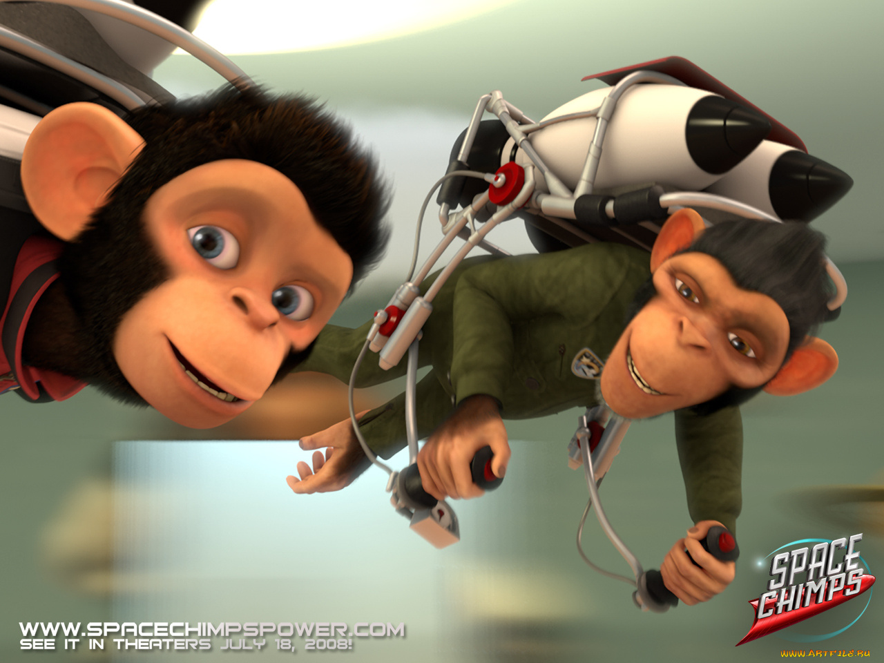 space, chimps, мультфильмы