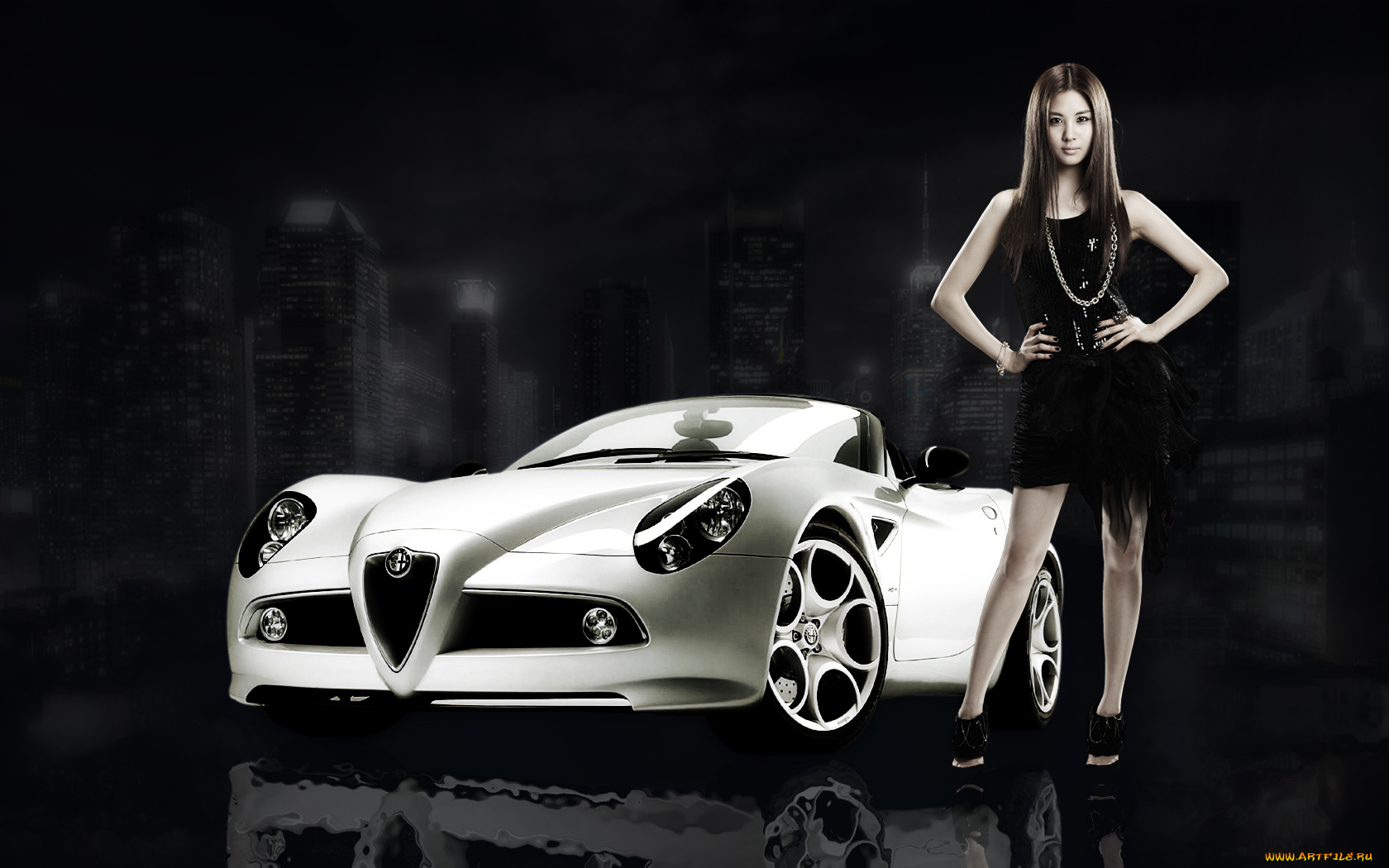 автомобили, авто, девушками