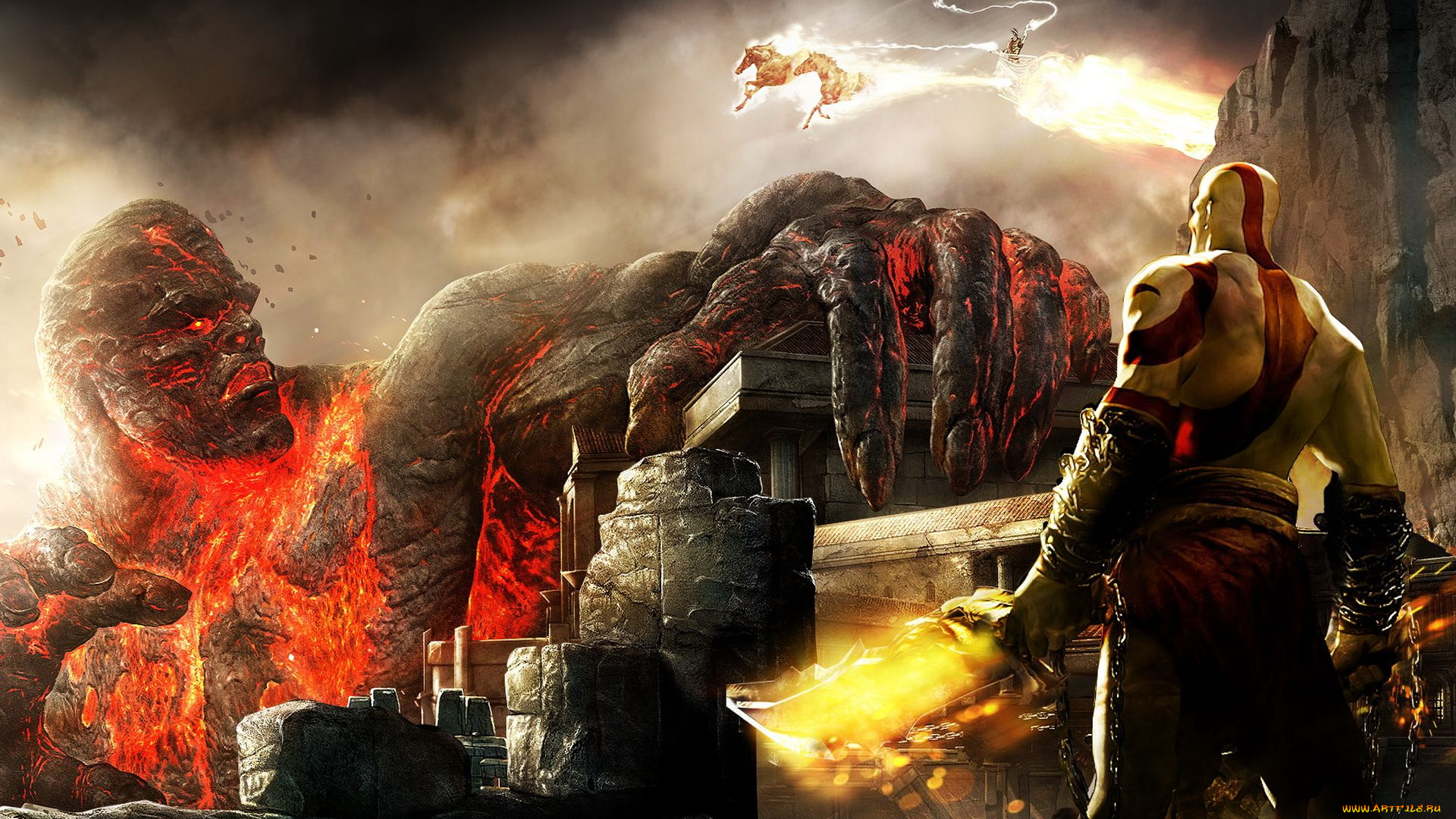 видео, игры, god, of, war, iii