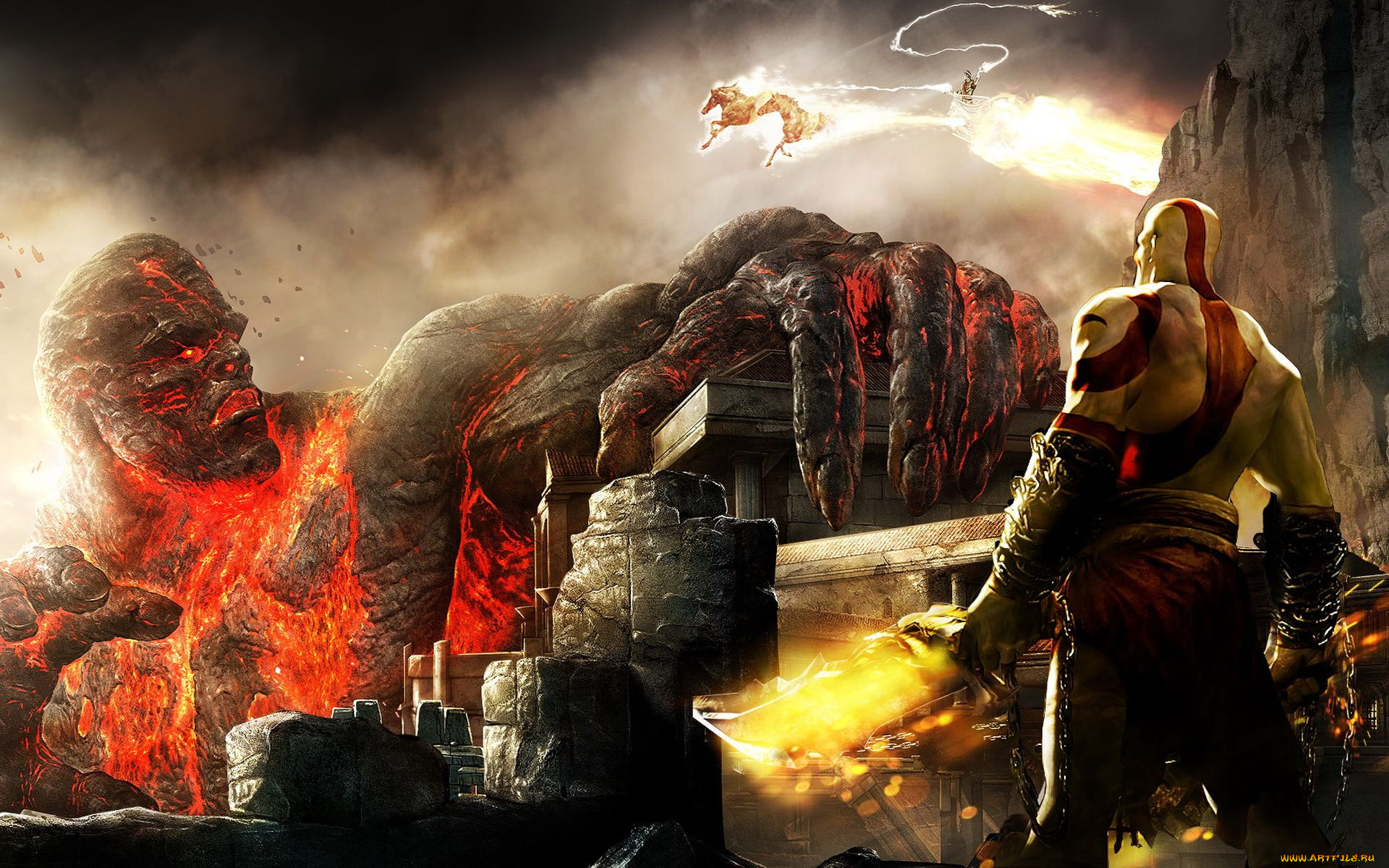 видео, игры, god, of, war, iii