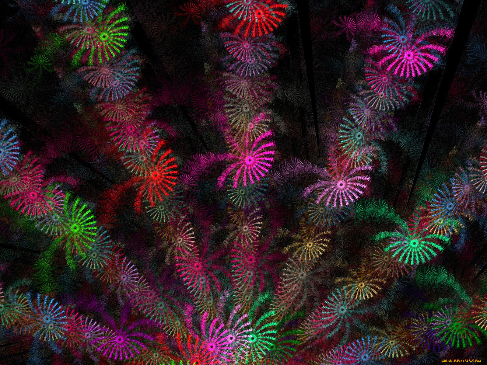 3д, графика, fractal, фракталы, фон, узор, цвета