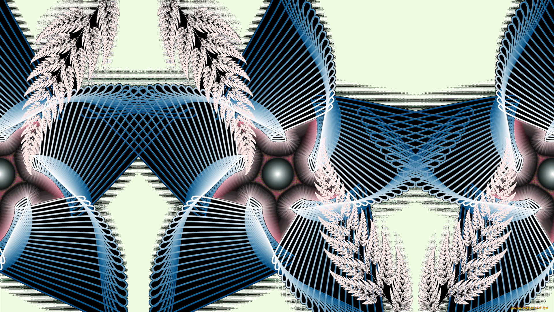 3д, графика, fractal, фракталы, узор, цвета