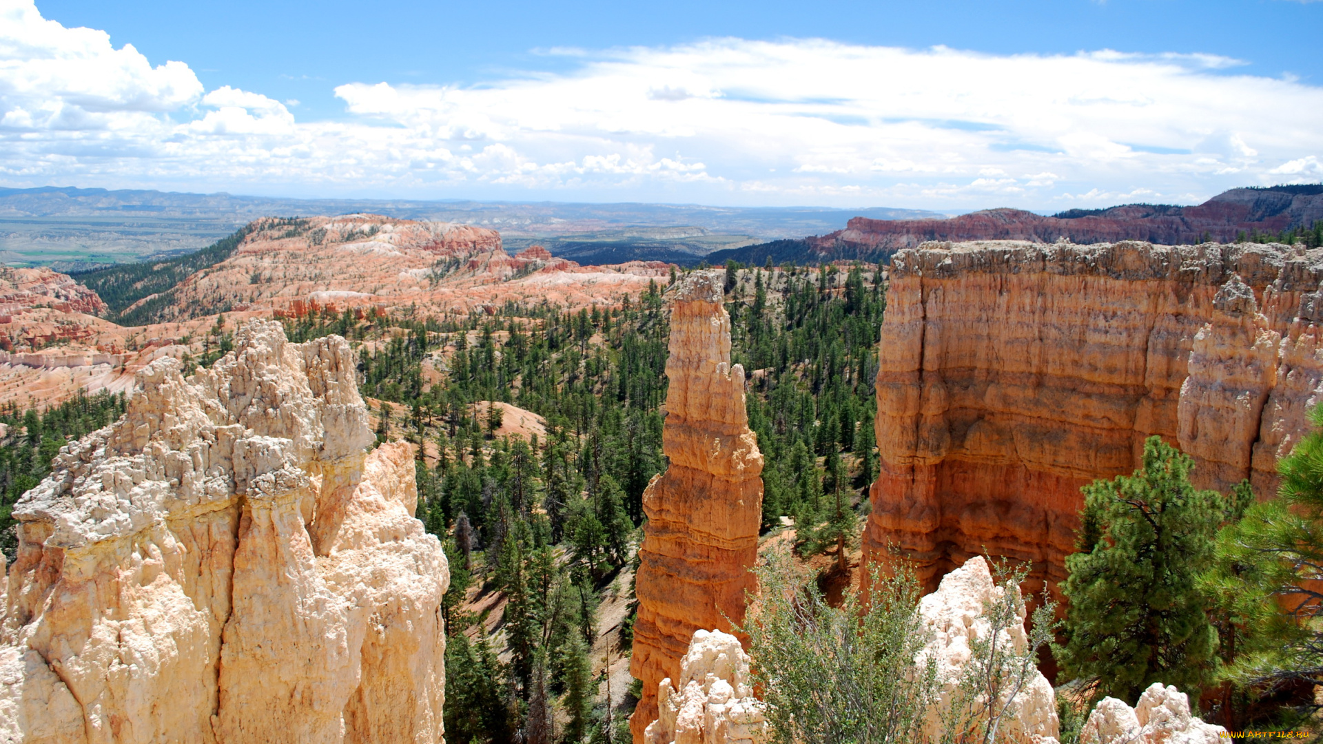 природа, горы, bryce, canyon, national, park, usa, utah
