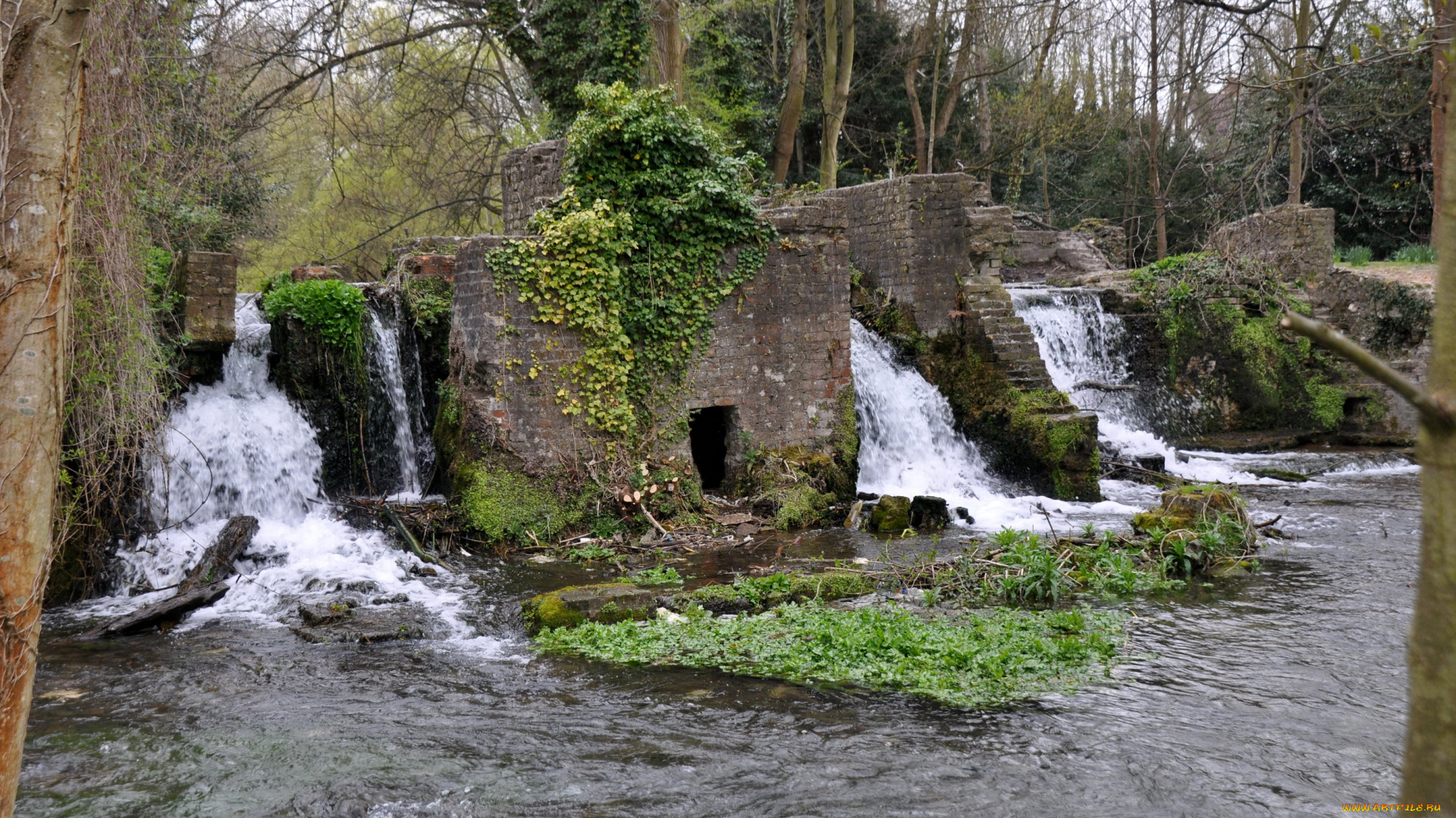 природа, водопады, дувр, великобритания