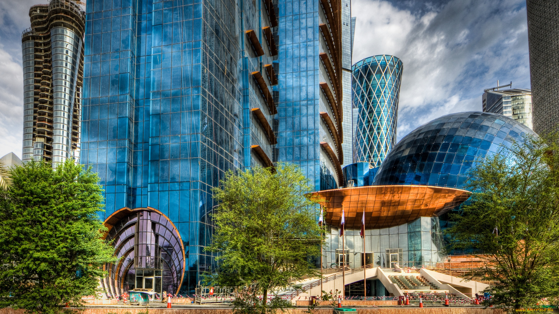 города, здания, дома, доха, катар