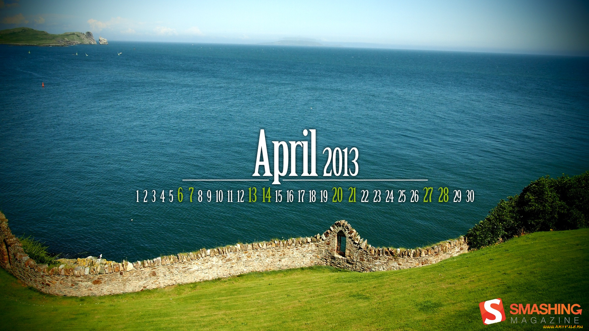 календари, природа, море, берег