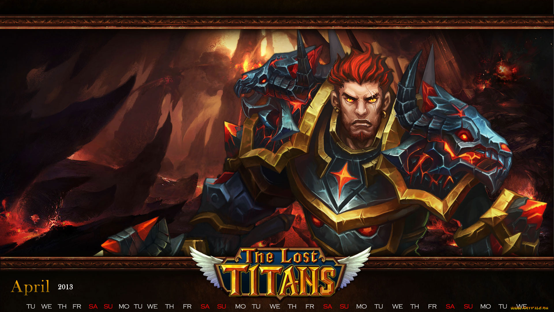 календари, видеоигры, воин, титан, шрам