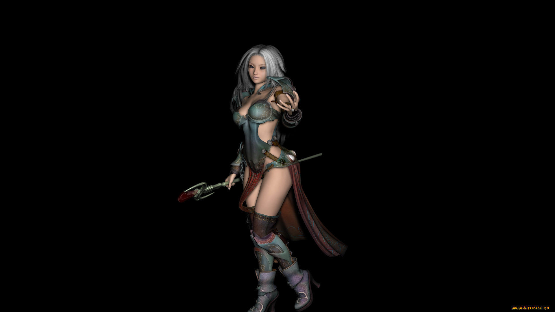 3д, графика, fantasy, , фантазия, девушка, оружие