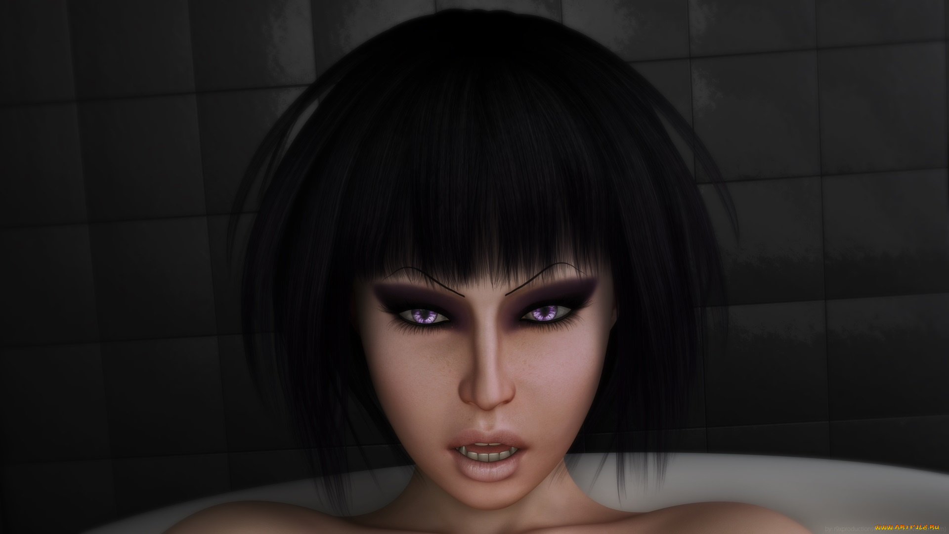 3д, графика, portraits, , портрет, фон, взгляд, девушка