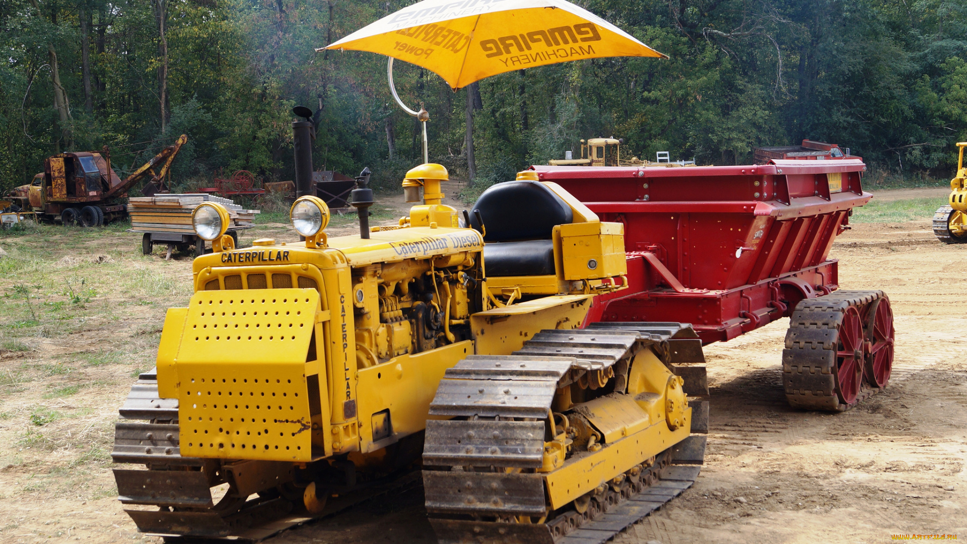 caterpillar, model, d4, crawler, tractor, техника, тракторы, на, гусенецах, трактор, гусеницы, прицеп