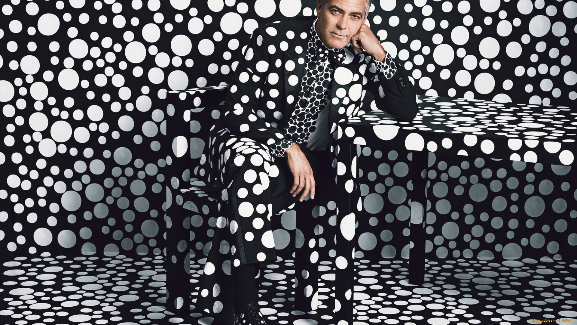 george, clooney, мужчины, взгляд, актёр